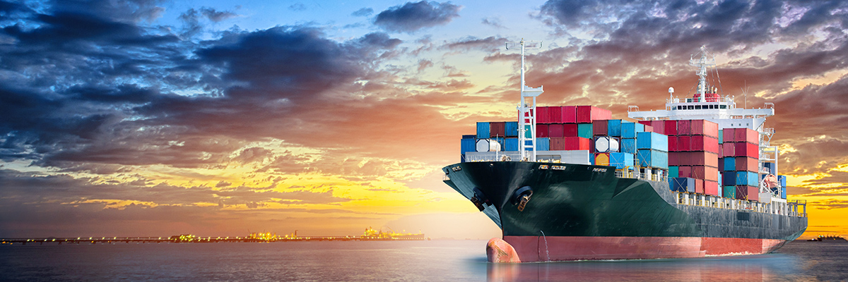 Container Ship at Night